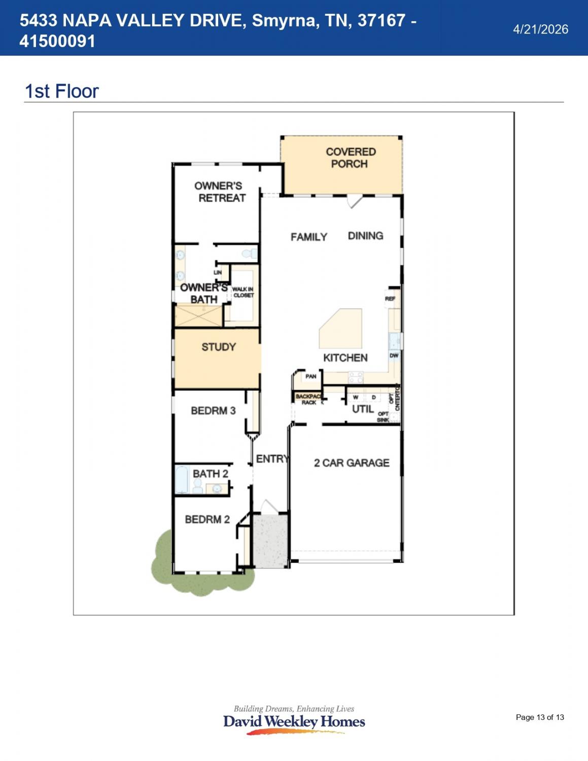 5433 Napa Valley Dr TN 37167 For Sale - 